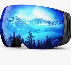 Ski Goggles Magnetic Blue Lens